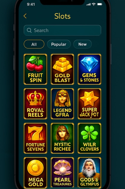 Rokubet mobil uygulama slot oyunları ekranı